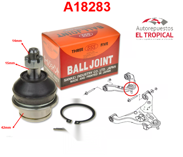ROTULA DE SUSPENSION SUPERIOR PATHFINDER 05- SB-N281