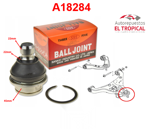 ROTULA DE SUSPENSION INFERIOR PATHFINDER 05- SB-N282