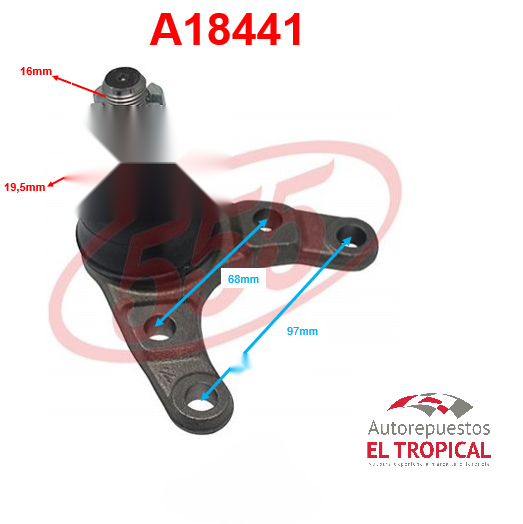 ROTULA DE SUSPENSION INFERIOR BT-50 4WD SB-1732