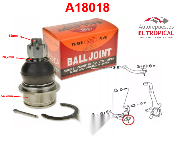 ROTULA DE SUSPENSION INFERIOR  LAND CRUISER 07-SB-T502