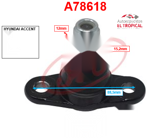 ROTULA INFERIOR .ACCENT/RIO/PRIDE 05- SBK-8082
