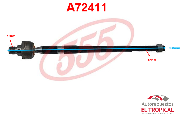 Rotula de cremallera PICANTO  04-  SRK-8380