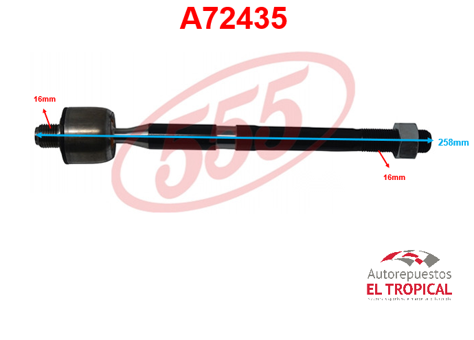 Rotula de cremallera CERATO 14-  SRK-8700