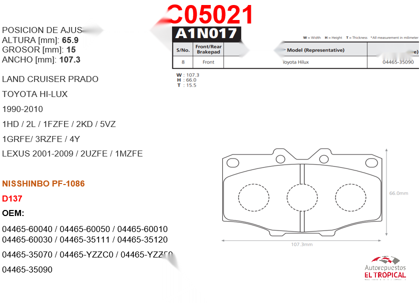 FIBRA DE DISCO BJ,HJ,FJ 80-D137/PF1086