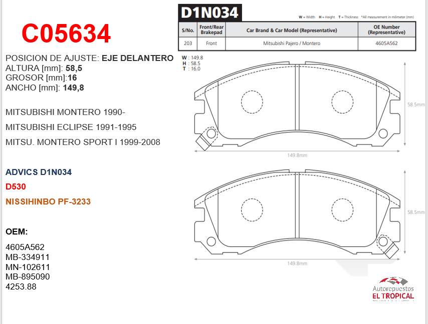 FIBRA DE DISCO MONTERO 90-