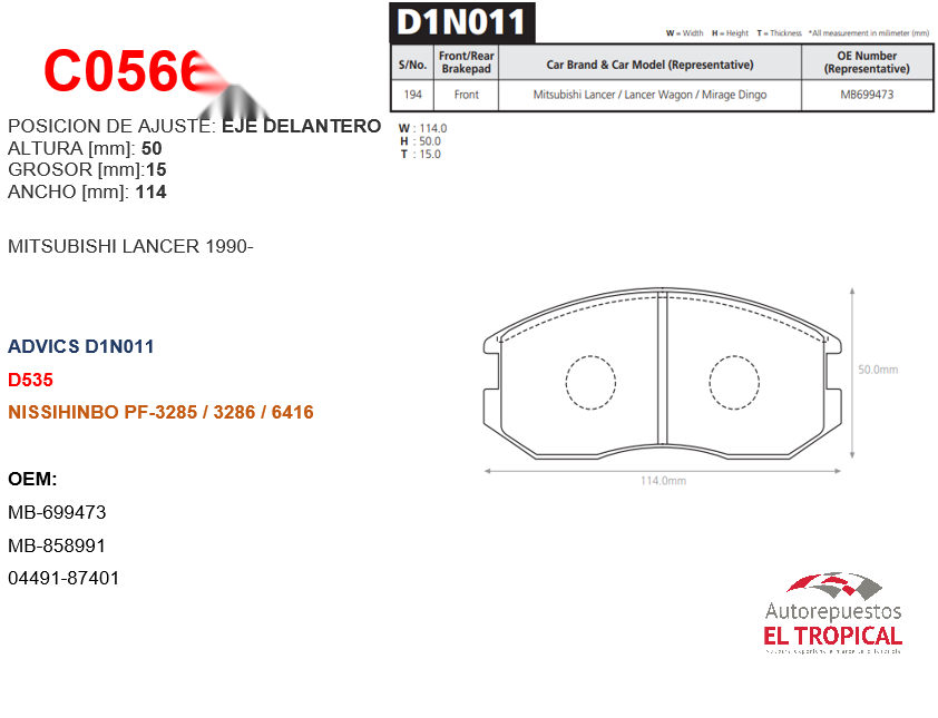 FIBRA DE DISCO LANCER 90-, TERIOS