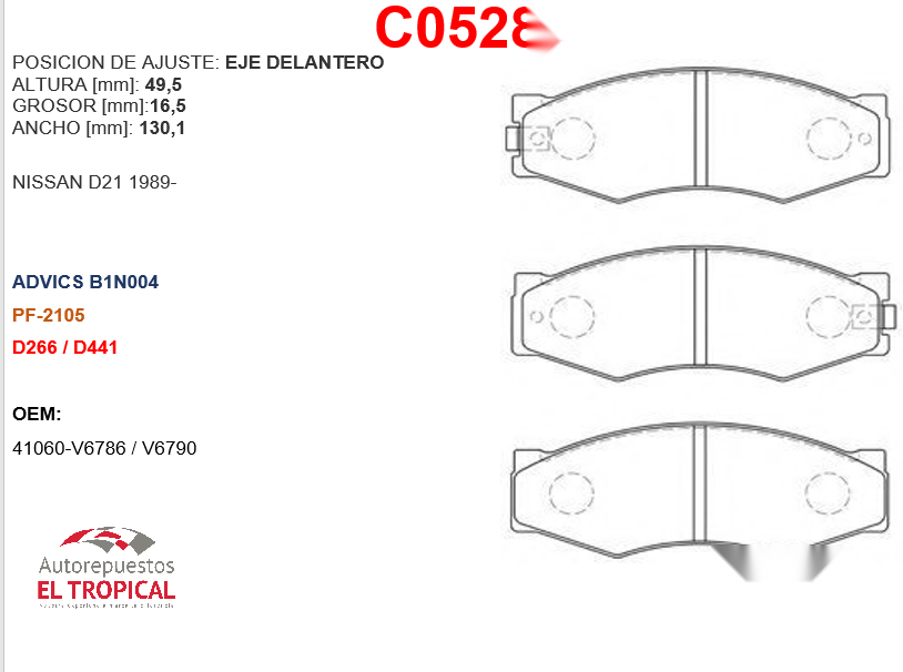 FIBRA DE DISCO D21 89-D441/PF2105
