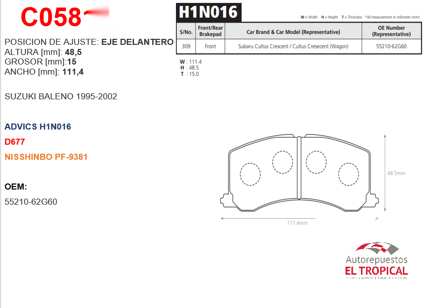 FIBRA DE DISCO SWIFT/GEOMETRO 95-