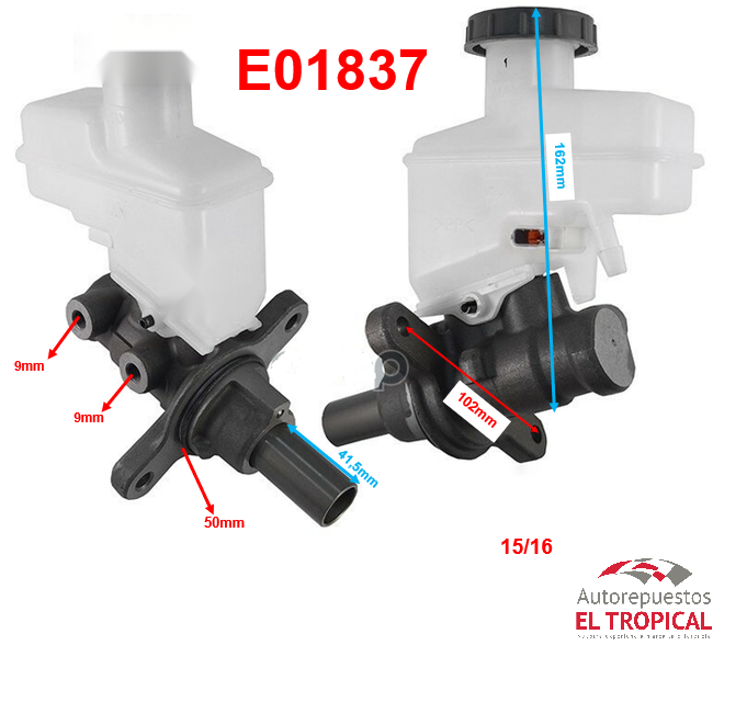 BOMBA PRINCIPAL DE FRENOS .15/16" G.VITARA AT C/ABS 05- J20