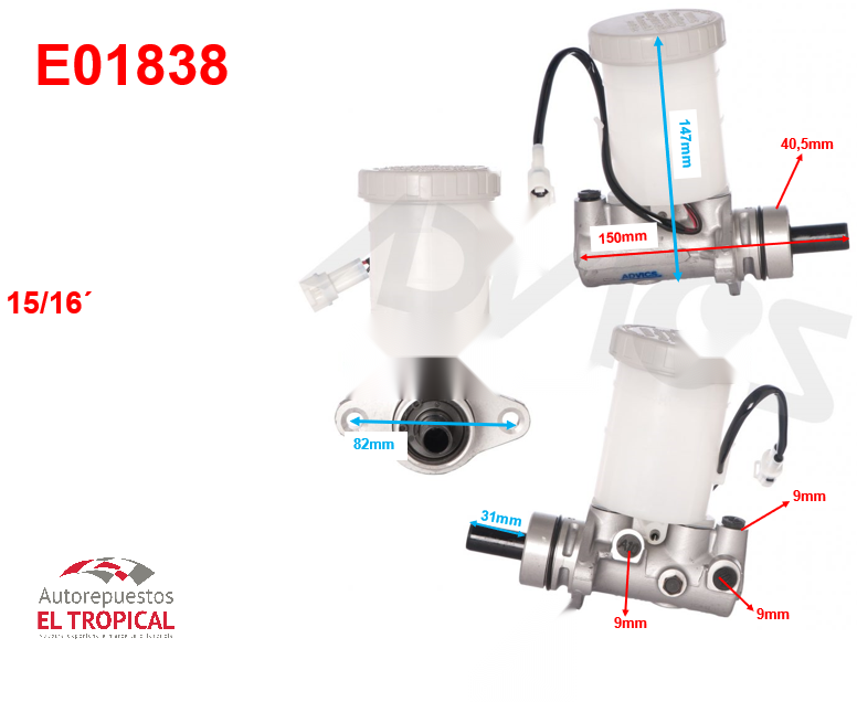 BOMBA PRINCIPAL DE FRENOS 51100-57B00 ESCUDO 90-99 S/ABS