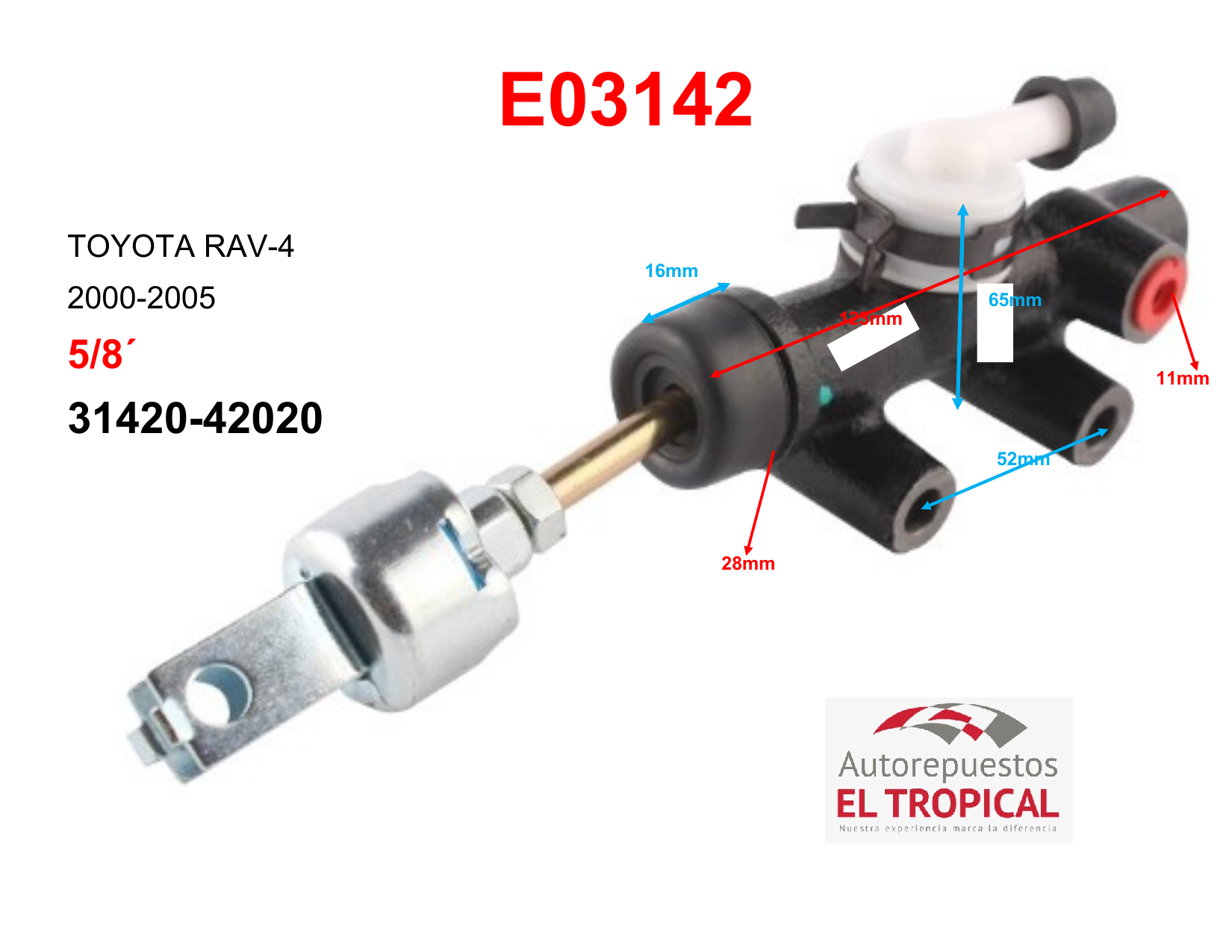 Bomba Principal De Clutch 5/8 31420-42020 RAV4 2000-2005