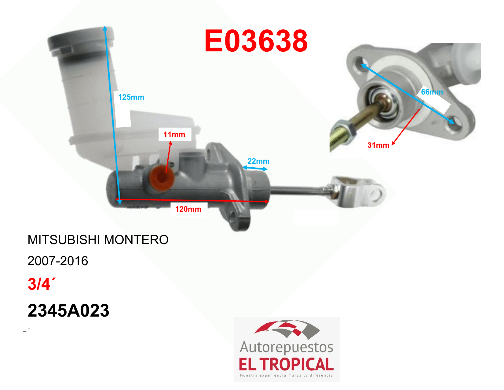 Bomba Principal De Clutch Montero 4M40 12-
