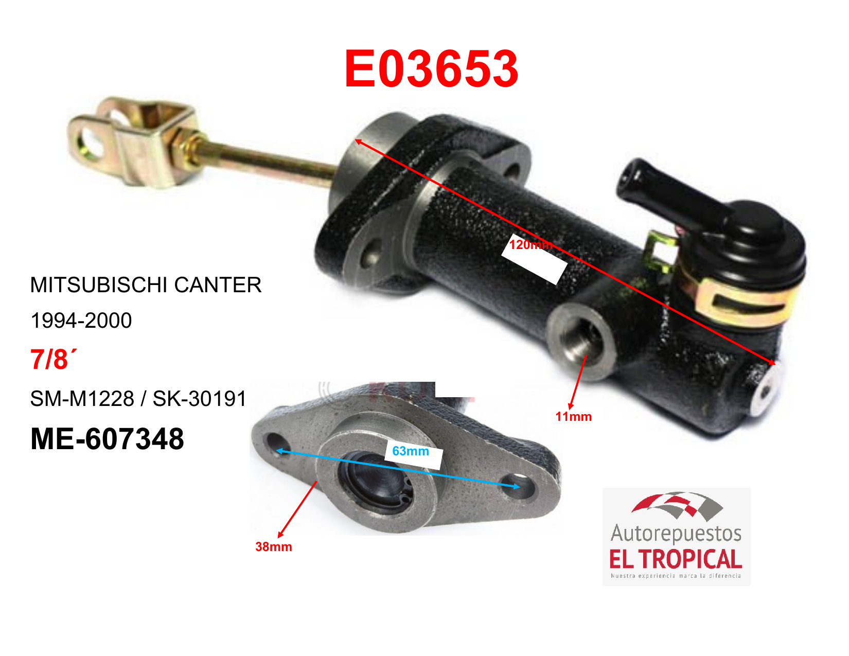 Bomba Principal De Clutch 7/8 ME607348 Canter 94-