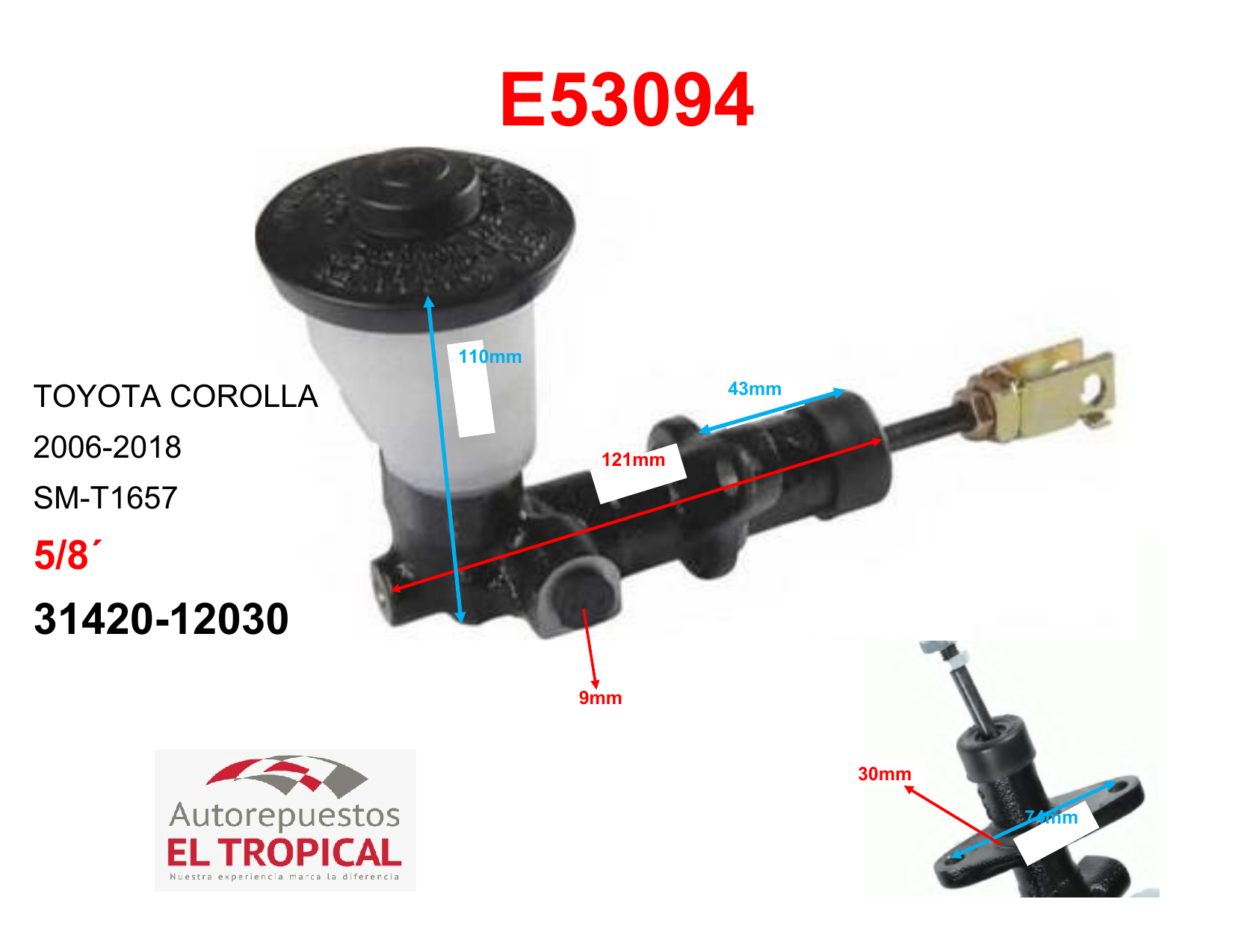 Brazos De Dirección 5/8 31410-35141 5/8" TERCEL EL31 87-91