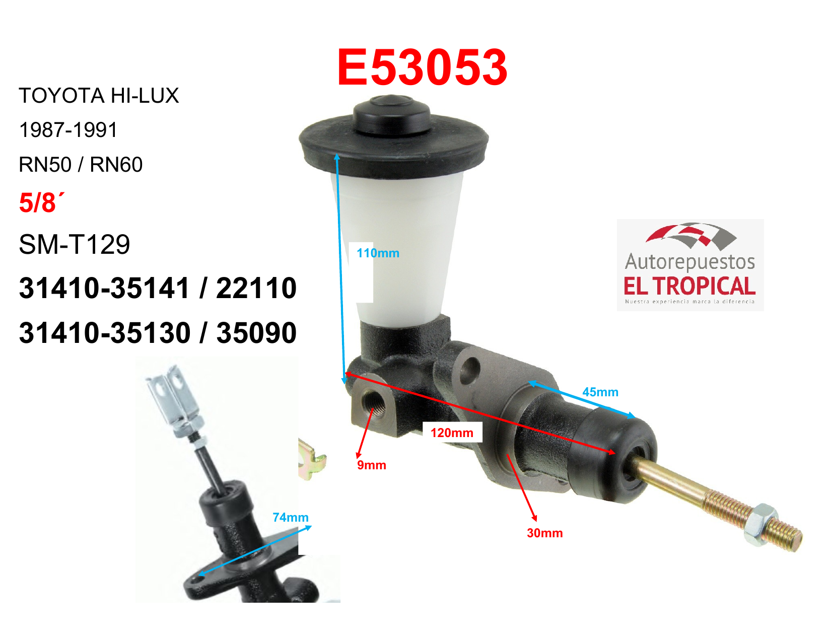 Bomba De Clutch Sanyco 5/8" 31410-35141 RN5/6 87-90