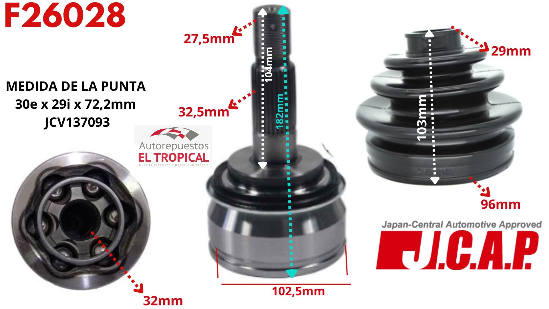 Punta de Eje N10022H0 L/C 2.5D