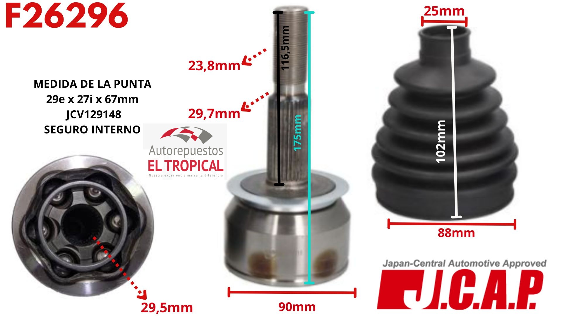 Punta de Eje   N10022H0 NAVARA NP300 (D40) 10-, PATHF 05-