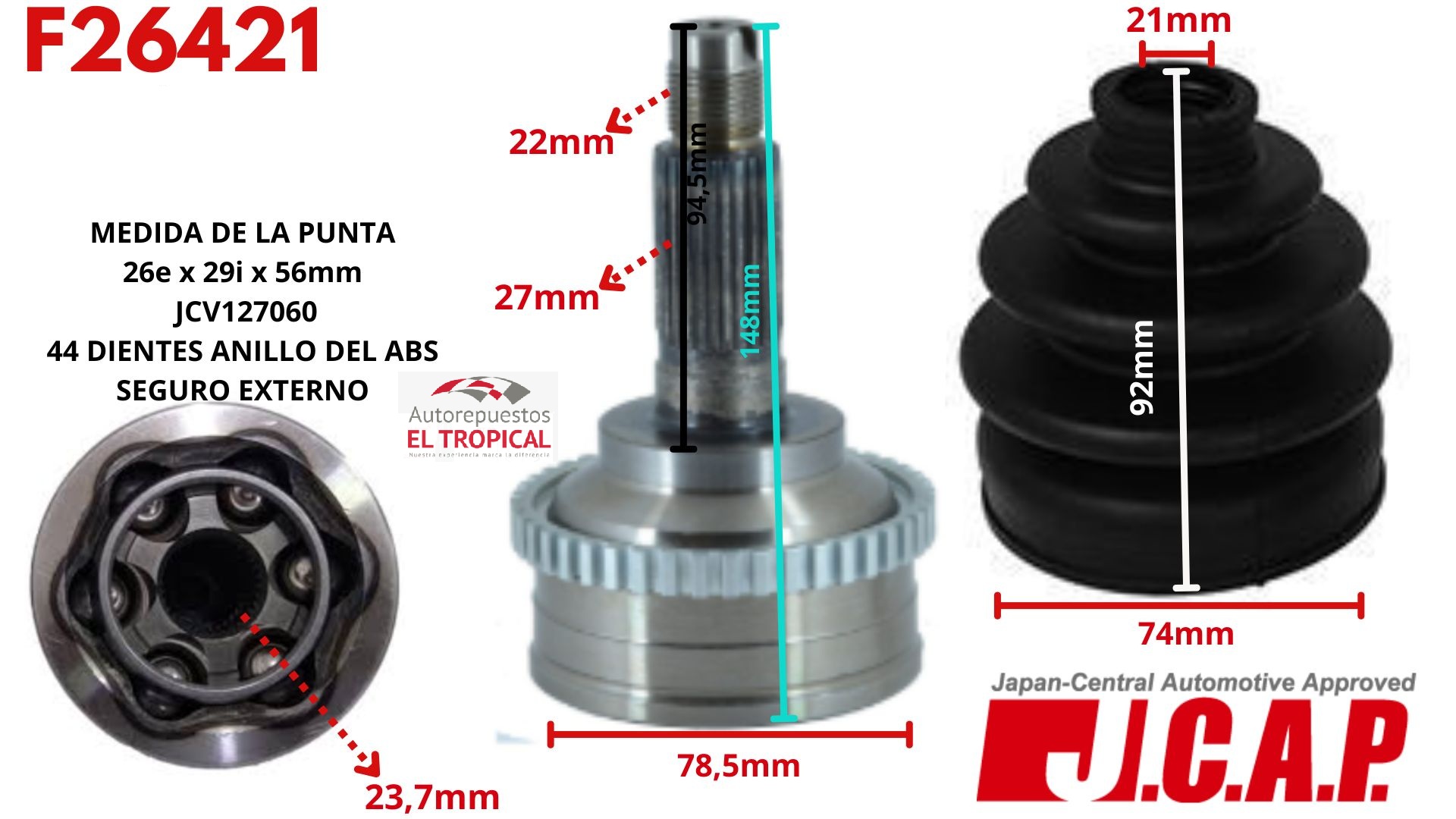 Punta de Eje   N10022H0 PROTEGE 2.0 98-04