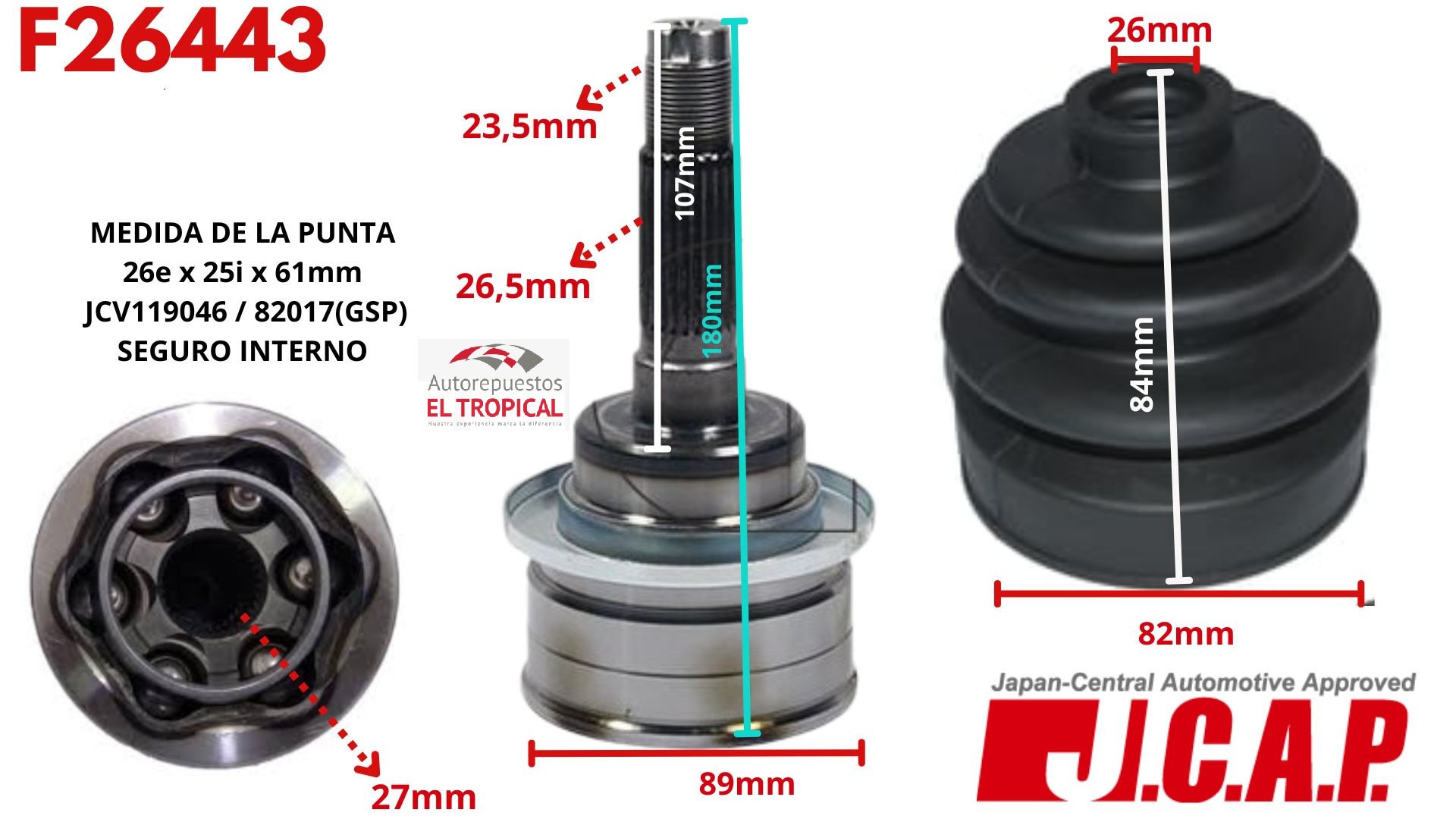 Punta de Eje N10022H0 B2500 02-, RANGER