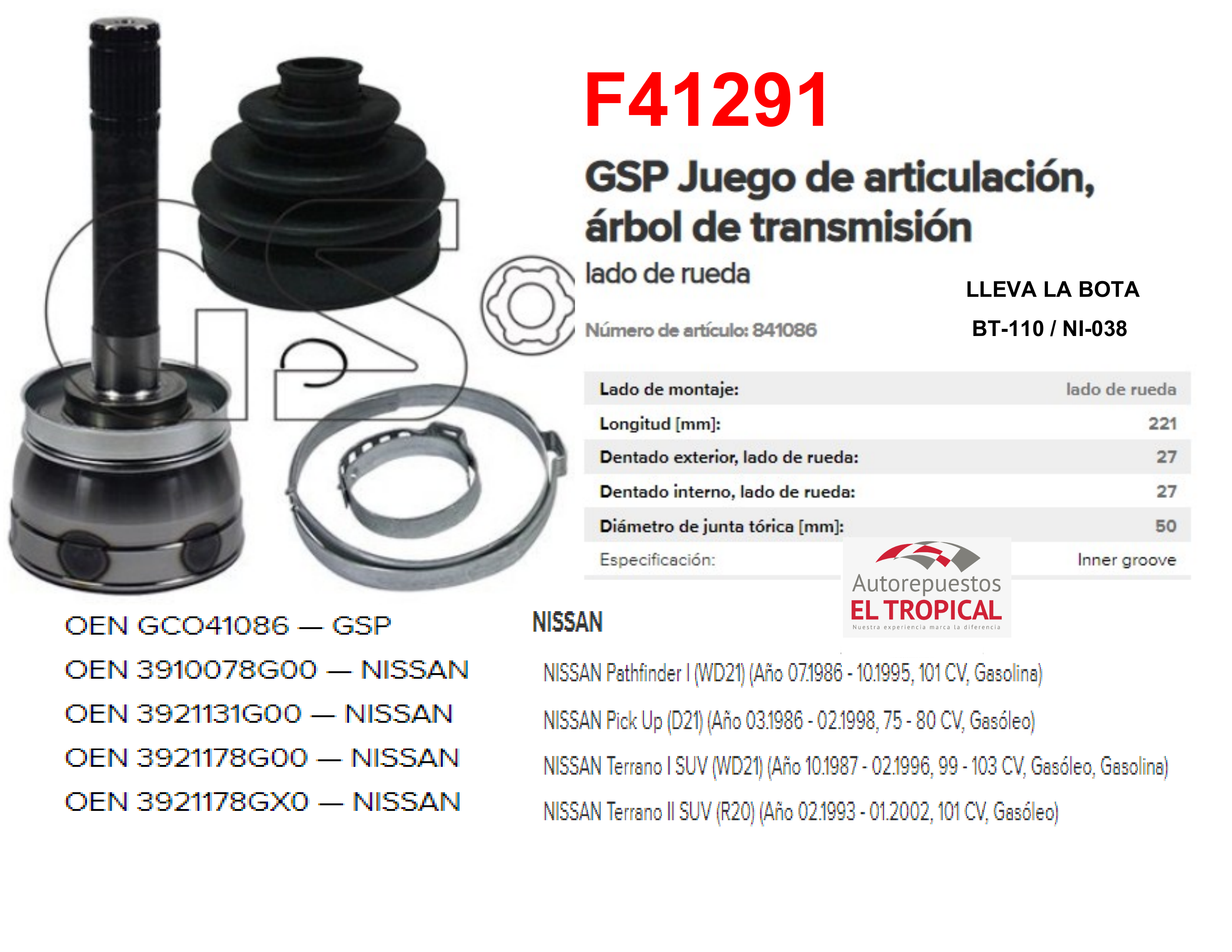 PUNTA DE EJE D21 85-95