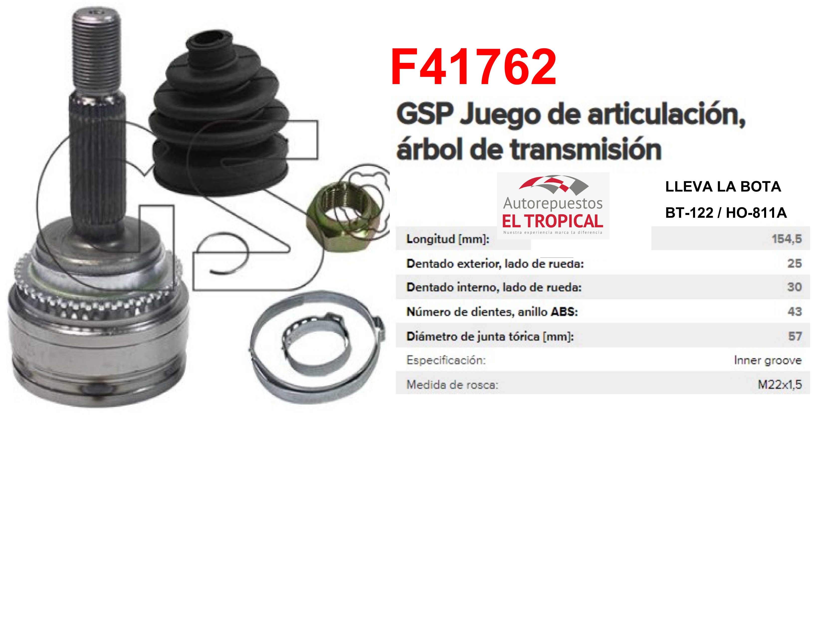 PUNTA EJE CRV 4x4 97-2001