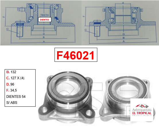 BocinaDelantero Hilux Vigo-Prado VIGO-PRADO 05-2KD-FTV S/ABS
