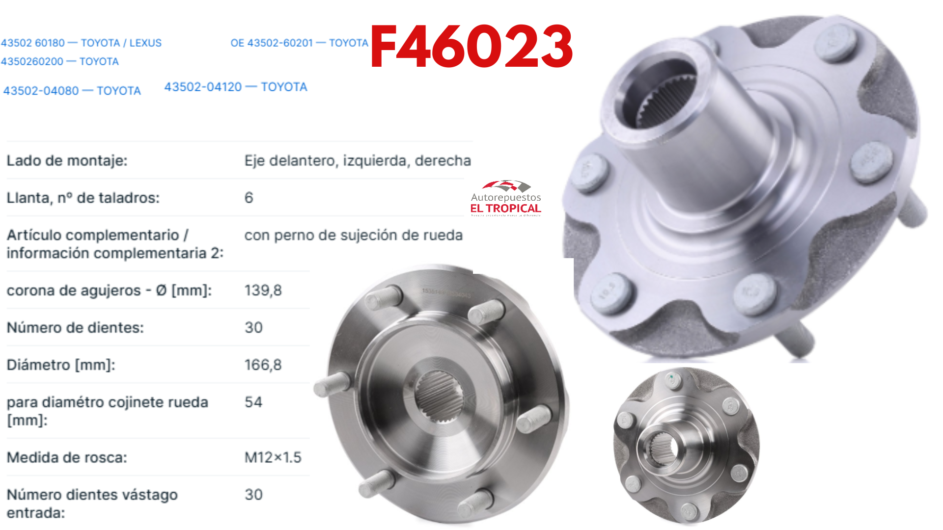 Bocina Delantero Hilux Vigo-Prado 18-20, 4RUNNER 03-22, TACOMA