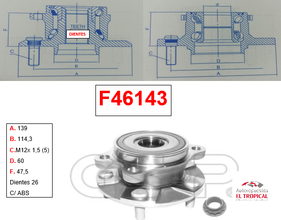 Bocina Delantero RAV4 2.4 2006-2011 27MM