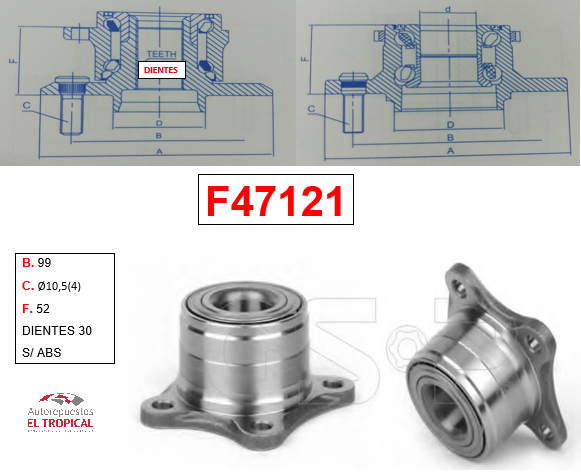 Bocina Trasera Camry 1986-1991