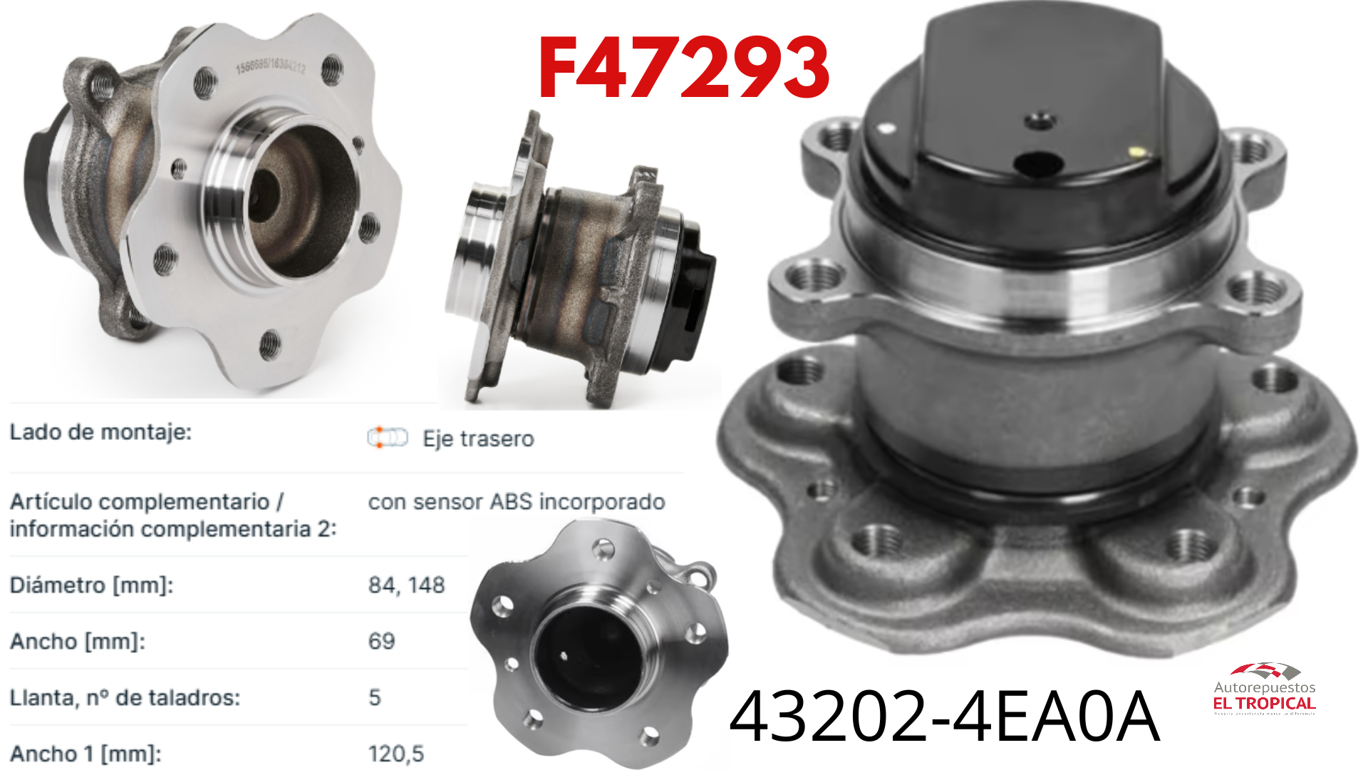 Bocina Trasera Qashqai 2012- 4X2 Con ABS