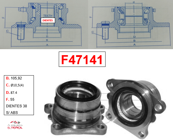 Bocina Trasera RAV4 AWD 96-00 S/ABS