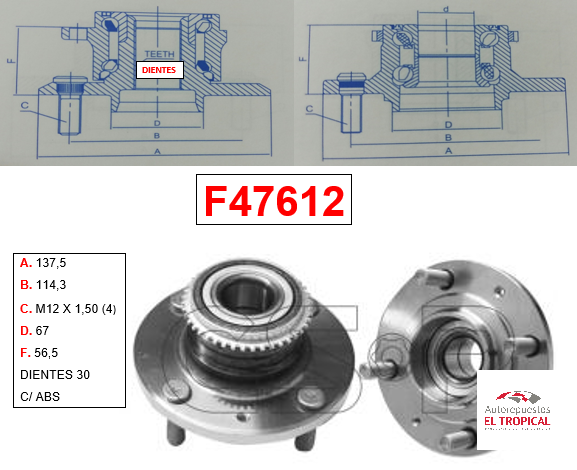 Bocina Trasera LANCER 03-07 C/ABS