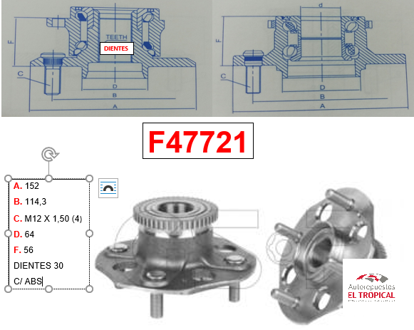 Bocina Trasera Accord 1998-2003 Con ABS