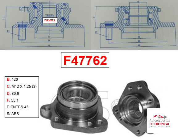 Bocina Trasera Derecho Honda CR-V 2.0 1997-2001 9243004K Sin ABS