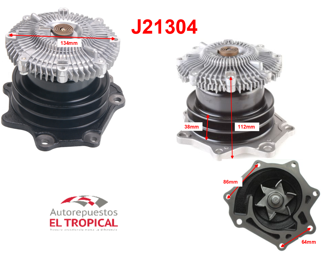 Bomba De AGUA 21010-02N25 TD23/27 86-