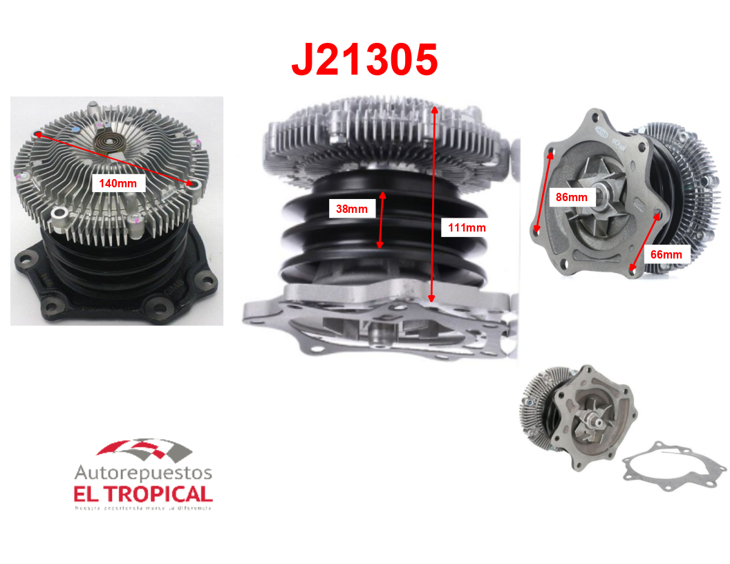 Bomba De AGUA 21010-80G25 TD27T 88-