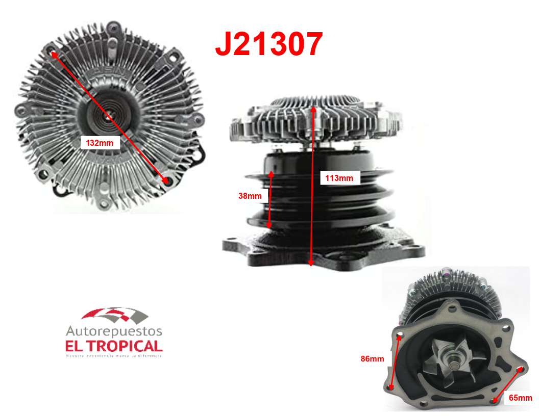 Bomba De AGUA 21010-2S526 TD27 97-