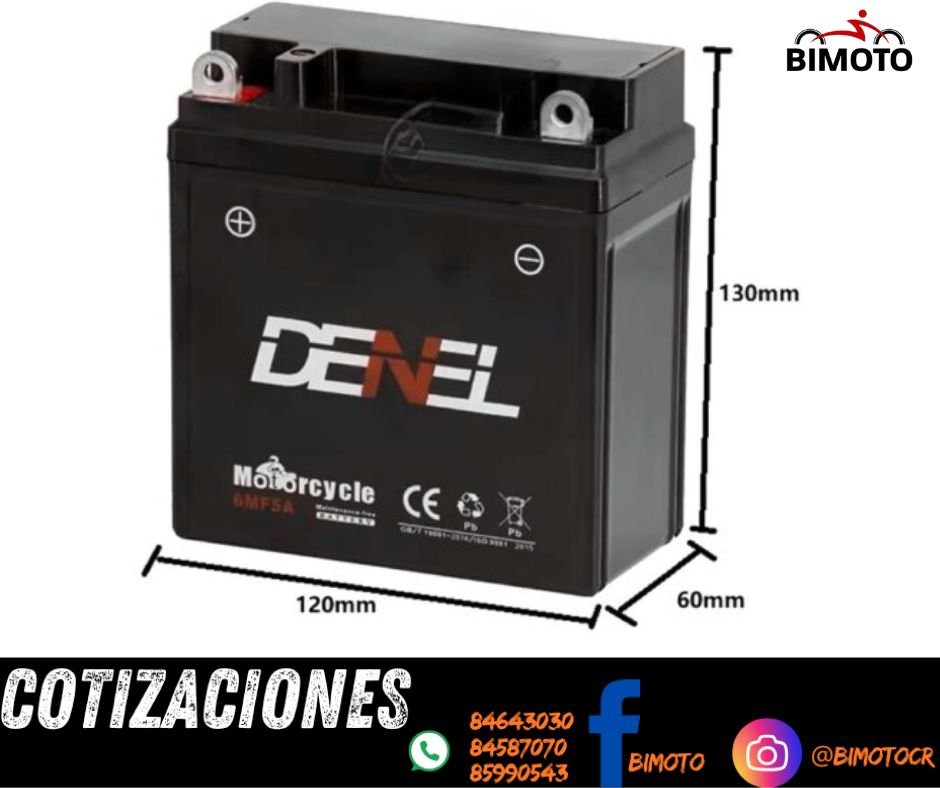 BATERIA YTX5L-BS GEL XL125/NXR125/XR150 DENEL