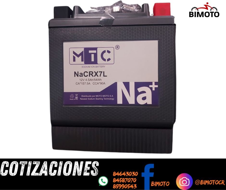 BATERIA SODIO YTX7L-BS TORNADO/XT225/CRF250L/CRF450 MTC
