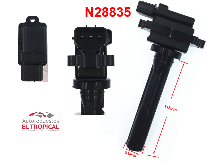 BOBINA DELANTERO Sistema JPC-3187 VITARA 99-03, **3PIN