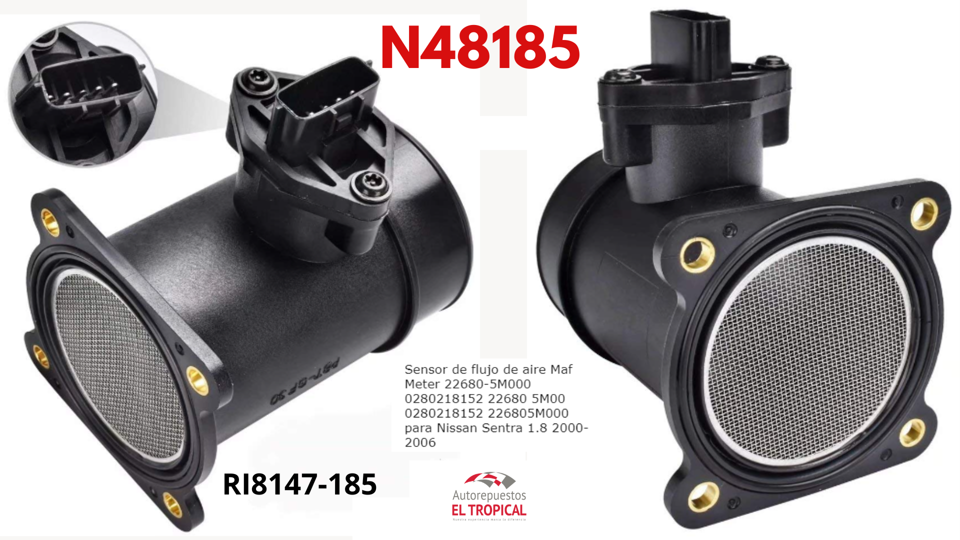 SENSOR DE FLUJO DE  Aire Tucson, QG18,X-TRAIL T30 00-RI8185