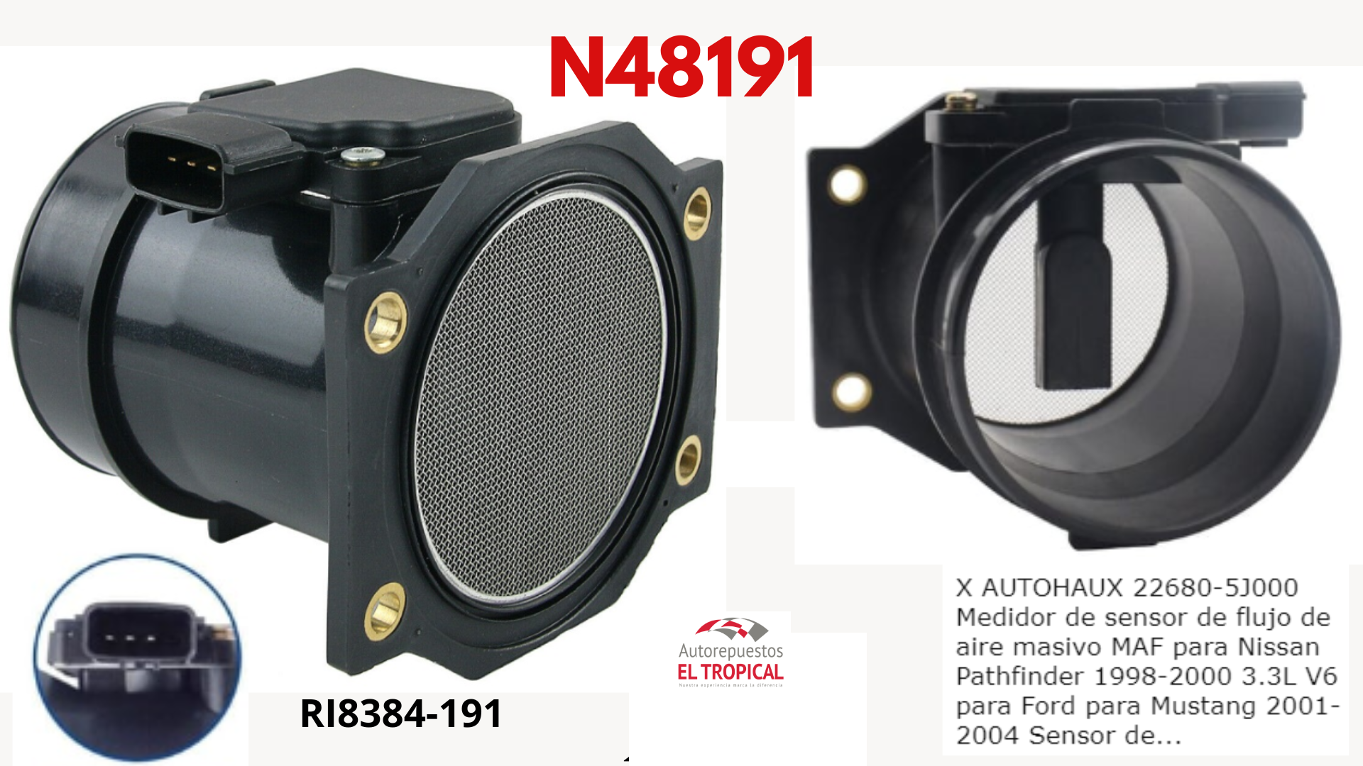 SENSOR DE FLUJO DE Aire Tucson, FRONTIER 99-,PATHF 98- RI8191