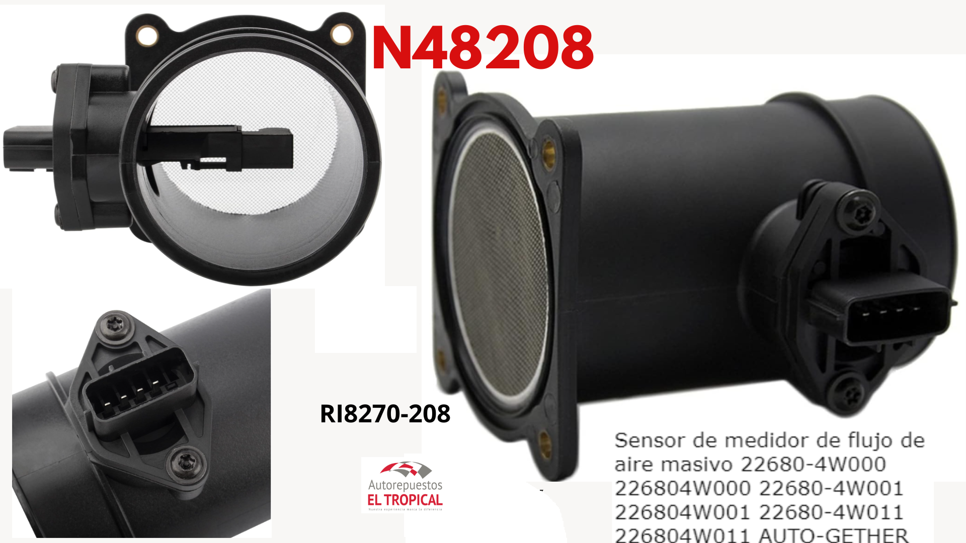 SENSOR DE FLUJO DE Aire Tucson, PATHF. VQ35 RI8208