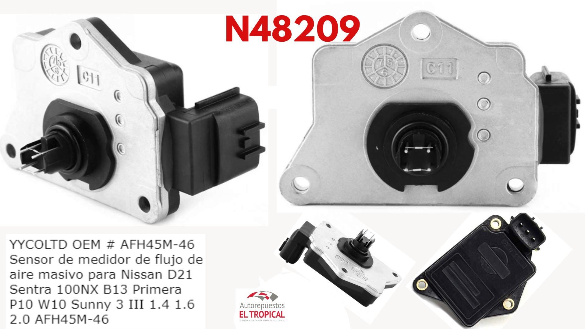 SENSOR DE FLUJO DE Aire Tucson, GA14DE 90-95, GA16 91-94