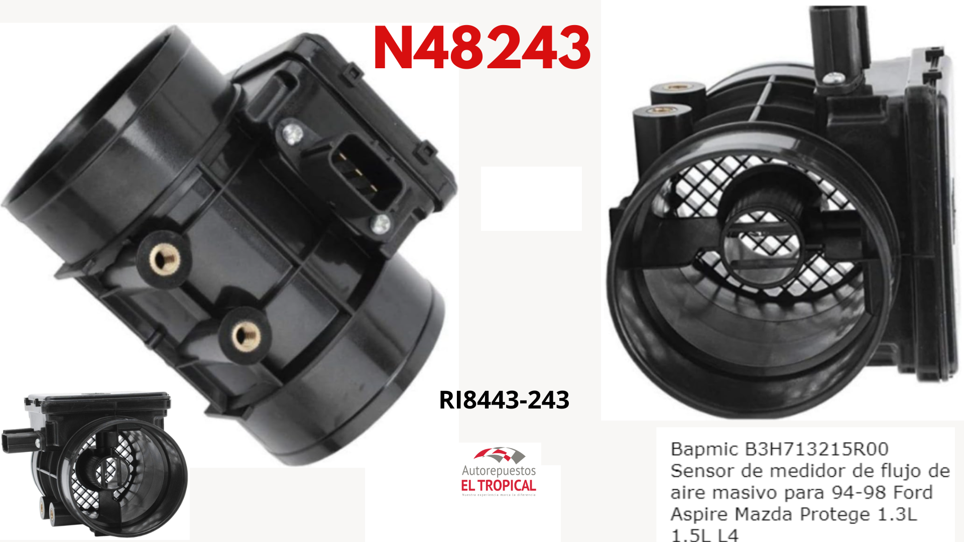 SENSOR DE FLUJO DE  Aire Tucson, 323 94-04 PROTEGE 95-98