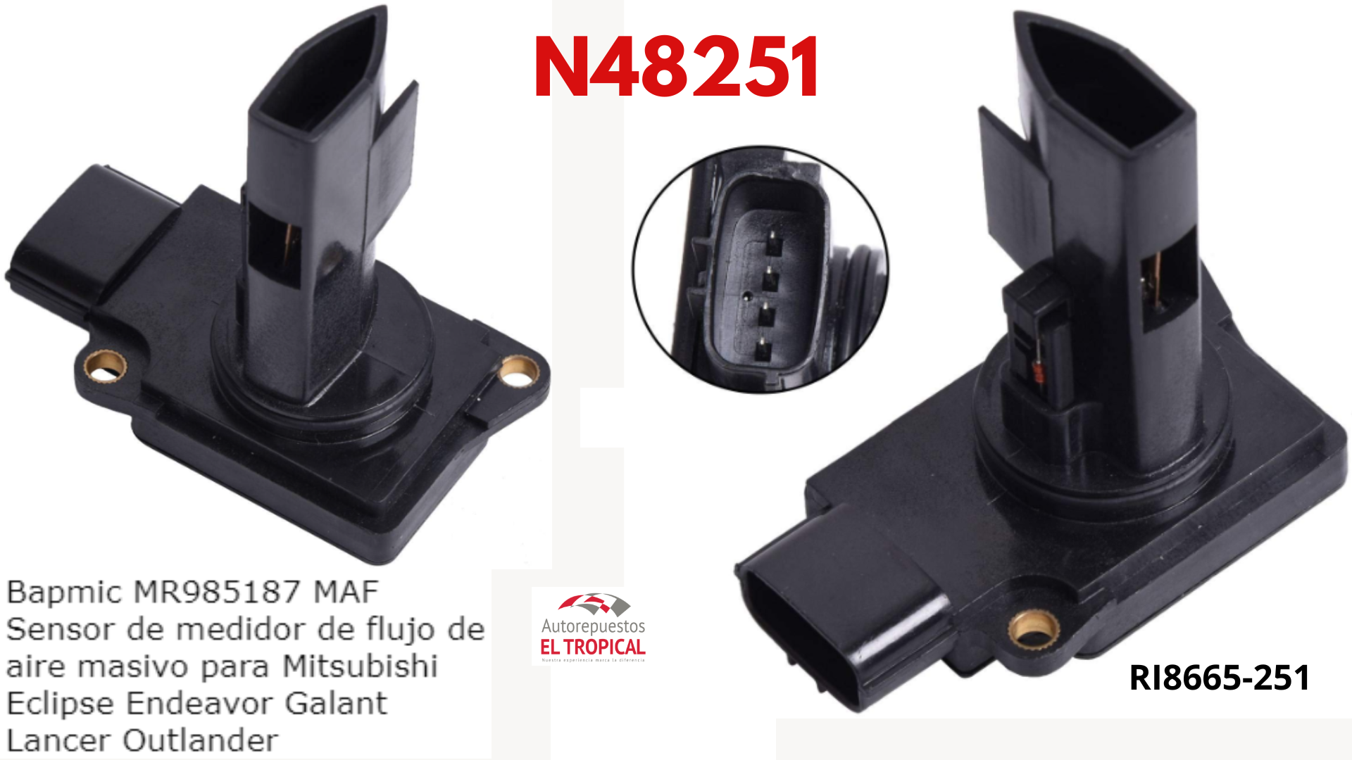 SENSOR DE FLUJO DE  Aire Tucson, LANCER 04-,OUTLANDER RI8251