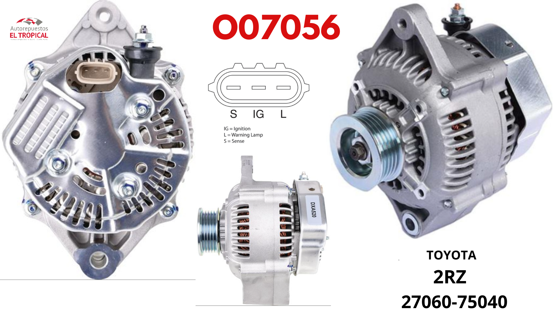 Alternador  REC.TACOMA 2RZ 2WD 94-