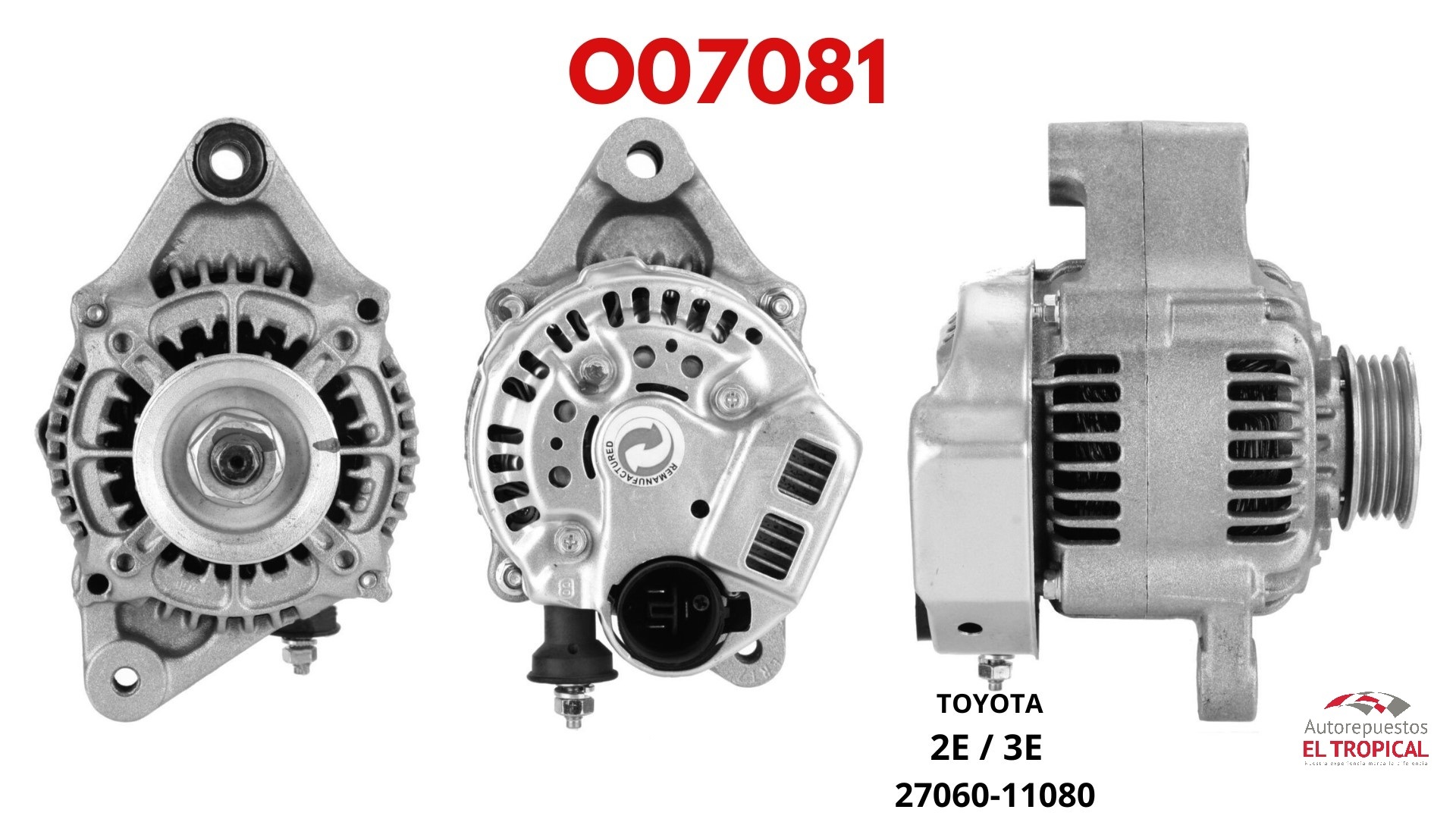 ALTERNADOR REC.2E/3E -90 TIPO DENSO