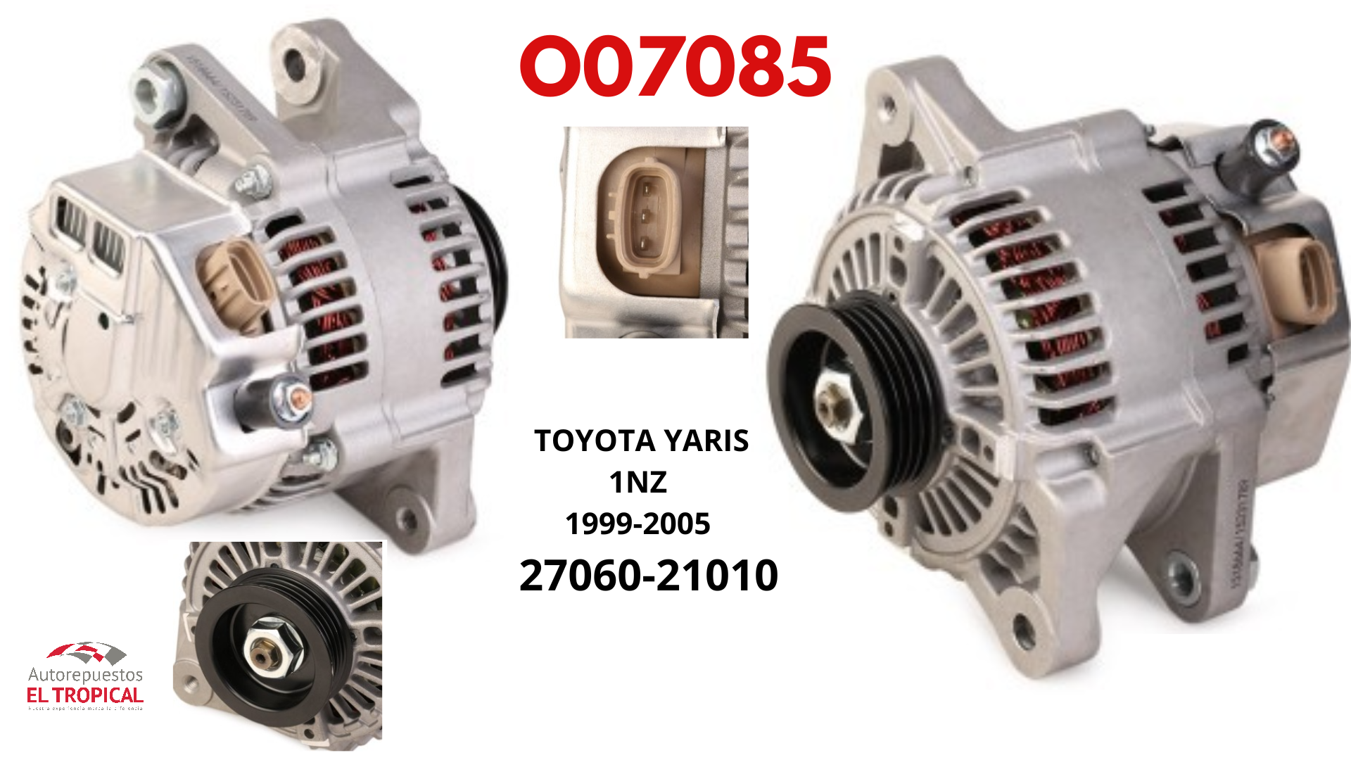 Alternador  REC.YARIS 1NZ 99-05 60A