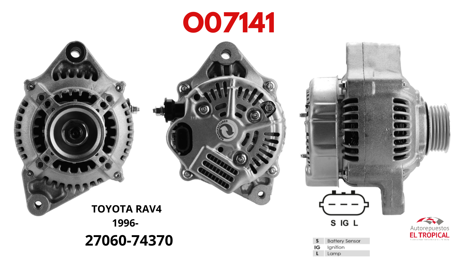 Alternador REC.RAV4 96-